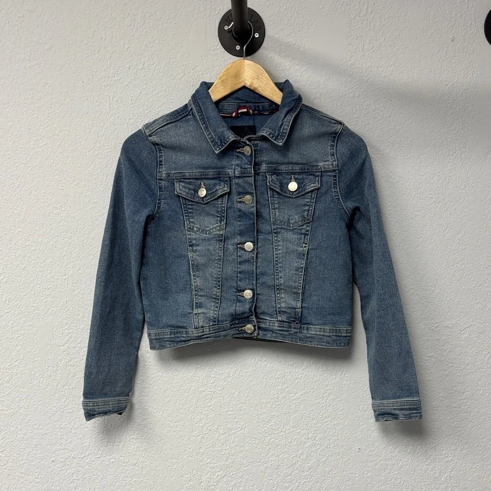 Tommy Hilfiger Classic Blue Jean Jacket, Girl’s Lg (12/14yo). Excellent Cndtn.